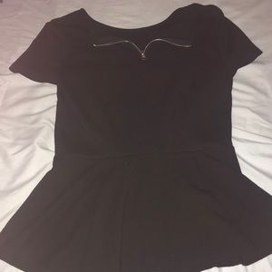 Fit and Flare Black Top